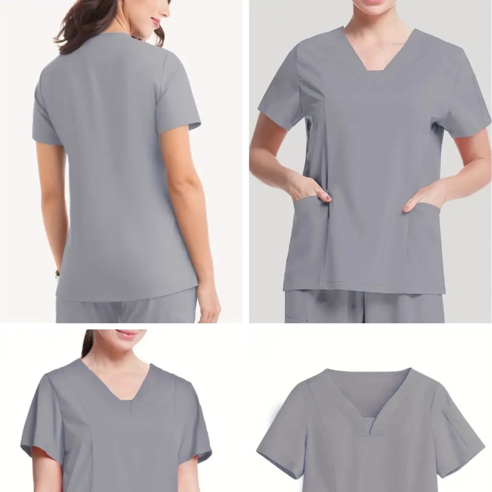 Scrup Top For Doctor, Nurse, Dentist. 2 Pockets Vneck,  21" pit to pit